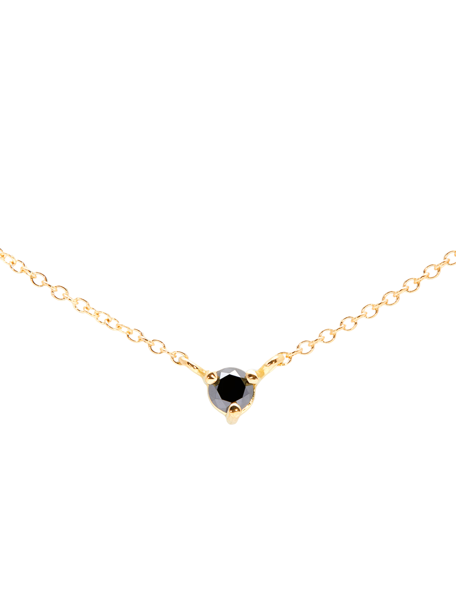 Birthstone black diamond necklace